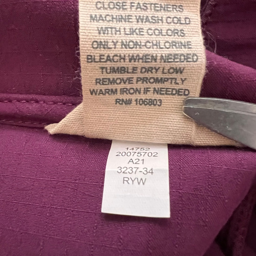 Duluth Trading Co Womens XL Purple Ripstop Utility Fishing Gardening Vest Zip Up - Picture 10 of 15